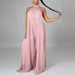 Women Jumpsuit Wide Leg. Summer Elegant Long Pants Jumpsuit. Women Sleeveless Halter Neck Sets High Streetwear.