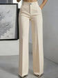 Lady Suit Pants Fashion Solid High Waist Straight Long Pants For Women Elegant Office Women&