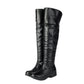 2025 Ladies Thigh High Footwear Round Toe Thick Heels 3cm Big Size 49 50 51 Casual Winter Knee High Bota
