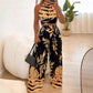 Sexy Halter Backless Vest and Long Pants 2 Piece Set Summer Vacation Beach Ladies Set Casual Loose High Waist Wide Leg Pants Set