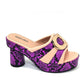 Italian Designed Snake Pattern Color Matching Platform Thick Soled Women&