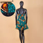 Clothes for Women Crop 2 Piece Set Sexy Party Print Attire Ankara Outfits Dresses.
