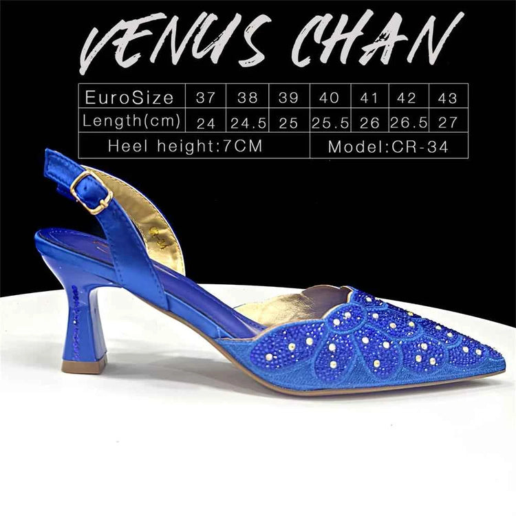 Italian shoes and handbags accessory set with rhinestone. Metal embellishments Wedding shoes.  Bridal shoes Designer.