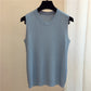 zjais Summer Spring Tanks Top Women Sleeveless Knitted T-Shirts Female Elastic Slim Casual Vests Crop Tops Camis Pullover Shirts