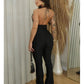 Black Long Jumpsuits for Woman.Sexy Backless Jumpsuit. Woman Sleeveless Corset Bodysuit.  Women Summer Halter Overalls Women.