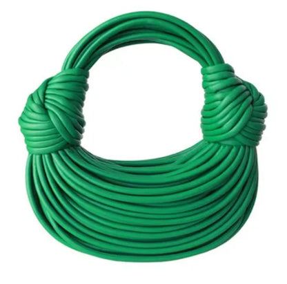 Handbags for Women.  New Gold Luxury Designer Brand Bag. Handwoven Noodle Bags. Rope Knotted Pulled Hobo Silver Evening Clutch Chic.