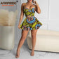 Clothes for Women Crop 2 Piece Set Sexy Party Print Attire Ankara Outfits Dresses.