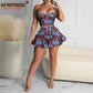Clothes for Women Crop 2 Piece Set Sexy Party Print Attire Ankara Outfits Dresses.