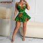 Clothes for Women Crop 2 Piece Set Sexy Party Print Attire Ankara Outfits Dresses.
