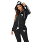 Fashion Women Hooded Jacket Tracksuit Casual Zipper Hoodies and Trousers Sports Wear Two Piece Suits