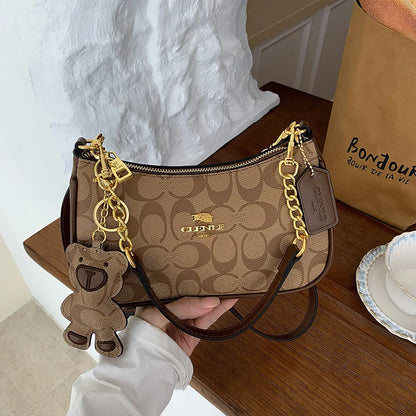 High-end style handbag for women. Luxury new model, unique and fashionable, trendy, retro, simple and elegant small square bag, cr