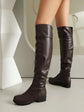 2025 Ladies Thigh High Footwear Round Toe Thick Heels 3cm Big Size 49 50 51 Casual Winter Knee High Bota