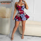 Clothes for Women Crop 2 Piece Set Sexy Party Print Attire Ankara Outfits Dresses.