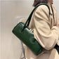 Classic Leather Handbag. Retro Simple Shoulder Underarm Bag. Elegant Stylish Baguette Tote Bag.