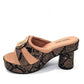 Italian Designed Snake Pattern Color Matching Platform Thick Soled Women&