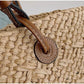 Perfect Vacation Storage Bag. Large capacity Straw Woven Tote Bag. Women Summer Beach Bag. Casual French Style Underarm Shoulder Bag.