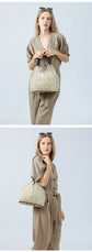 Hand Woven Handbag. New Retro Versatile Summer Vacation Handheld Bag. Women&