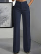 Lady Suit Pants Fashion Solid High Waist Straight Long Pants For Women Elegant Office Women&
