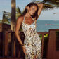 Printed Halter Split Backless Party Sexy Dress. Elegant Spaghetti Strap Long Dress Women  Summer Dress