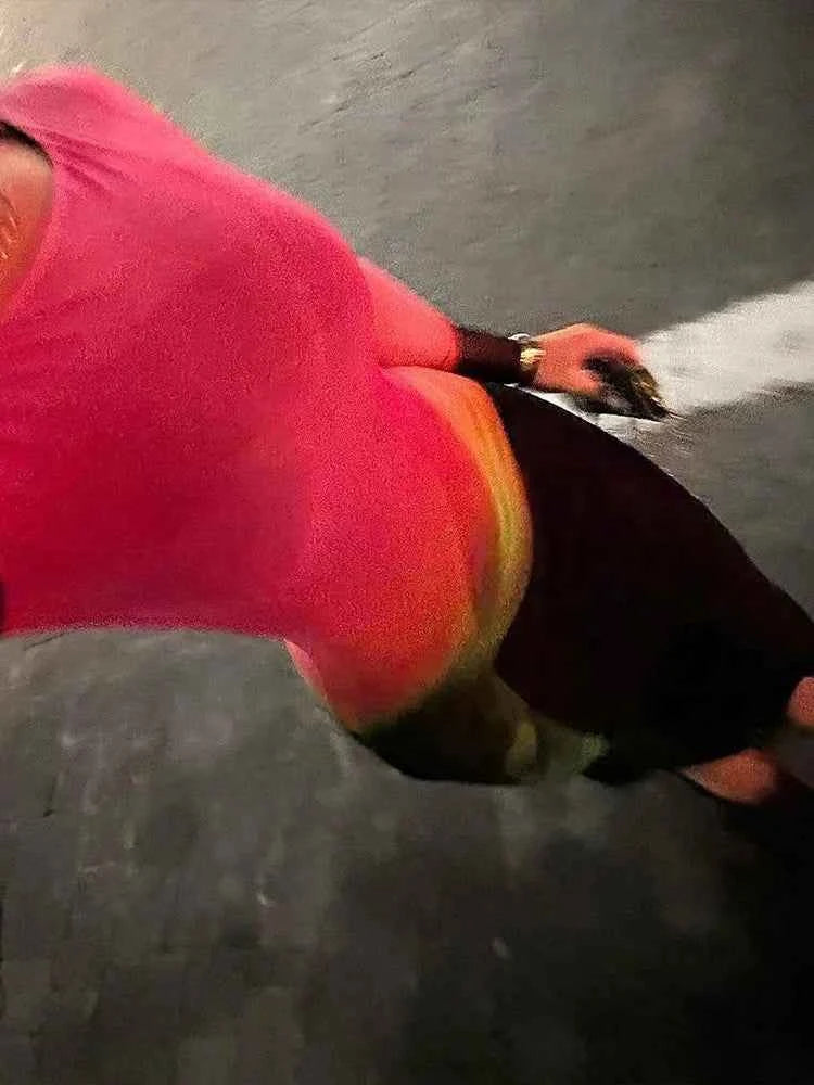 Weird Puss Sexy Patchwork Maxi Dress Women. Gradient Color o-Neck Full Sleeve Peach Hip Elegant Simple Evening Prom Party Bodycon.