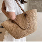 Perfect Vacation Storage Bag. Large capacity Straw Woven Tote Bag. Women Summer Beach Bag. Casual French Style Underarm Shoulder Bag.