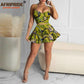 Clothes for Women Crop 2 Piece Set Sexy Party Print Attire Ankara Outfits Dresses.