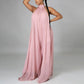 Women Jumpsuit Wide Leg. Summer Elegant Long Pants Jumpsuit. Women Sleeveless Halter Neck Sets High Streetwear.