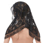 White Black Veil Bridal Veils Wedding Mantillas Chapel Veils Muslim Head Covering Lace Catholic Veil 2023