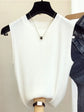 zjais Summer Spring Tanks Top Women Sleeveless Knitted T-Shirts Female Elastic Slim Casual Vests Crop Tops Camis Pullover Shirts