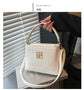 Handheld Bucket Bag For Women Shoulder Crossbody Bag. Fashion Large Capacity Trendy Handbag. Versatile Compartment Underarm Letter Bag.